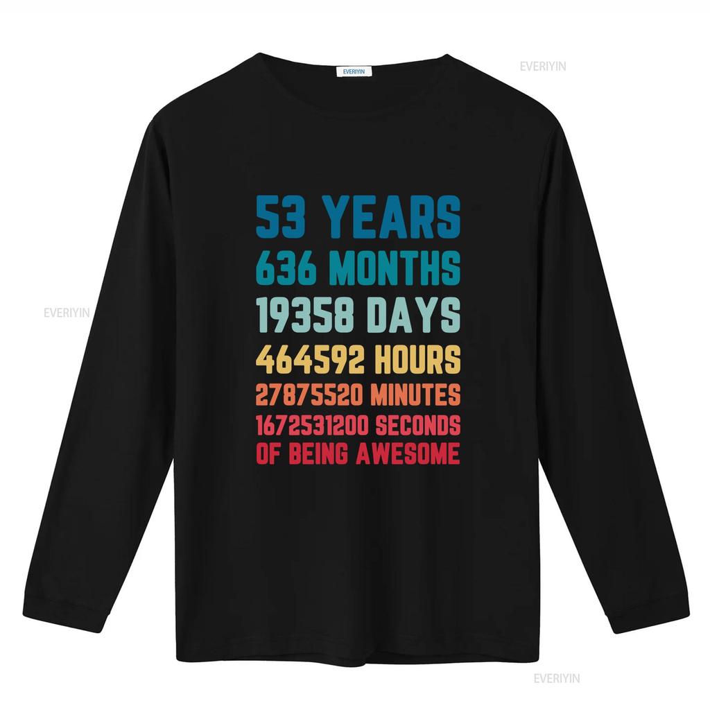 53 Jahre 636 Monate 19358 Tage Herren T-Shirt 100% Baumwolle 53. Geburtstag vintage gewaschen leicht lässig stilvoll Unisex