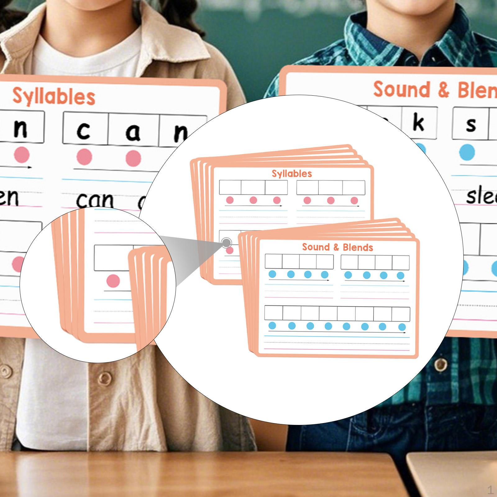 

10 шт. Доска для письма и рисования, Звуки и сочетания букв, Учебные материалы, Манипулятивный материал для чтения, Карточки для письма