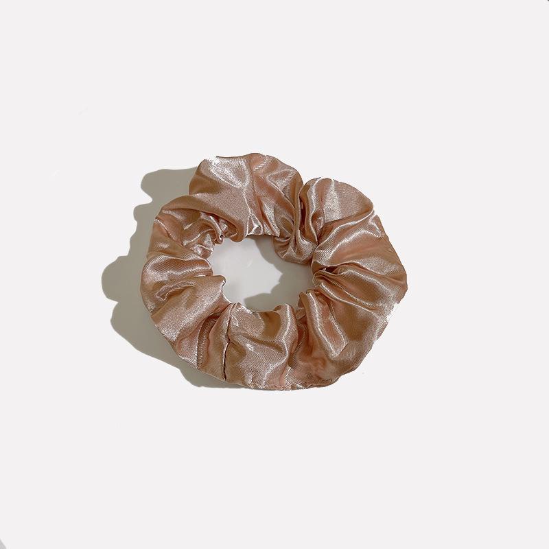 European-American Satin Pleated Hair Tie - French Minimalist Design