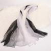 Dww Women's Soft Gradient Scarf 175 * 75cm - (Black) - Lightweight women's scarf, soft and light shawl, elegant fashion scarf, gift