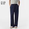 Gap Men's Logo Elastic Waist Wide-Leg Casual Pants