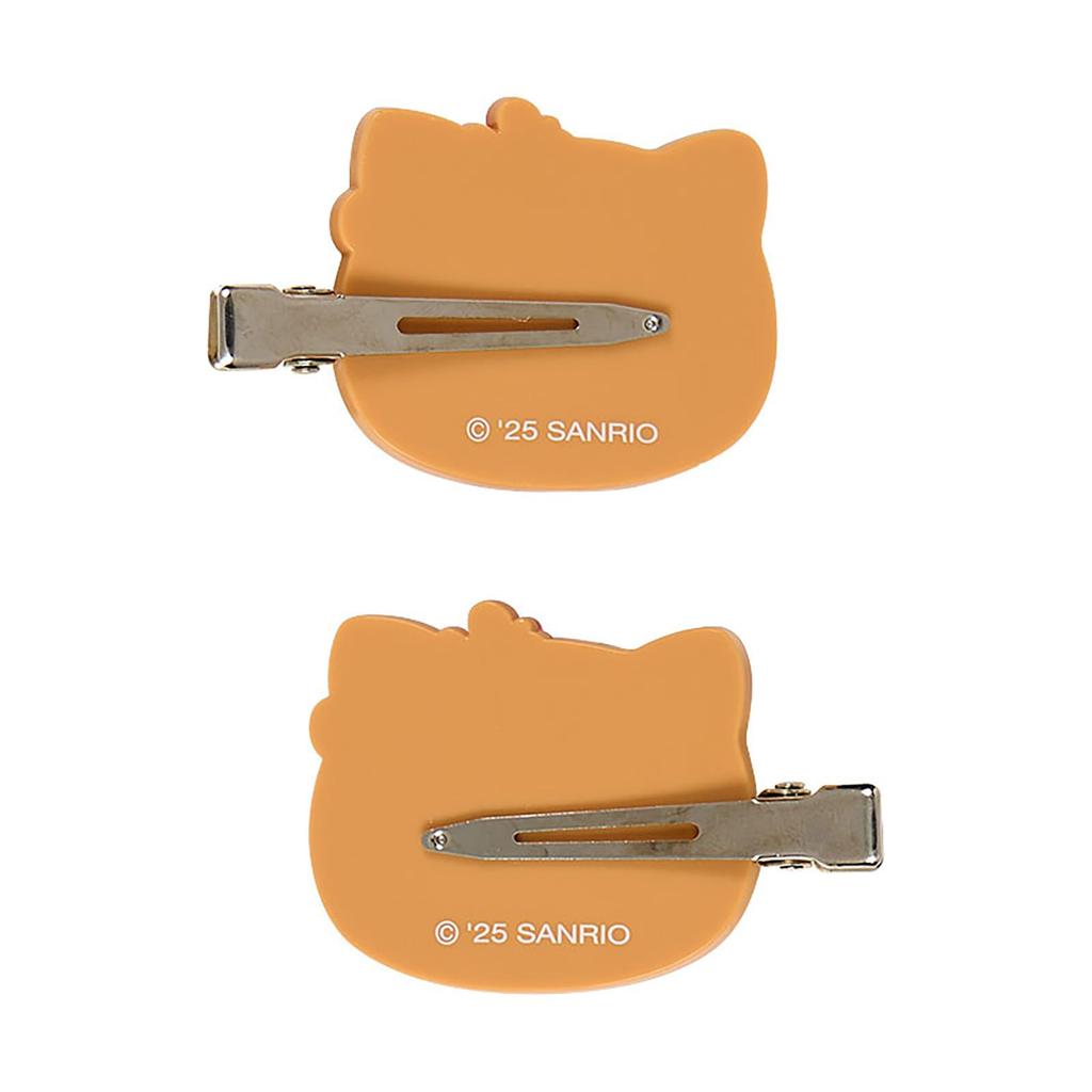Sanrio Hello Kitty Bangs Clip ABS and Ages 484253 (Tokonatsu Vacation) & Steel, Right-Facing Left-Facing Set, 3+,