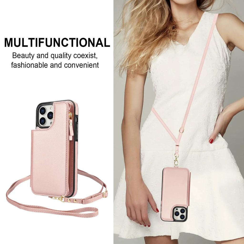 Wallet Case for iPhone 14/13/12/11 Pro Max 14 Plus/13/12 Mini/7/8/SE 2025 with Card Slot Holder, Magnetic Flip Folio Purse Case