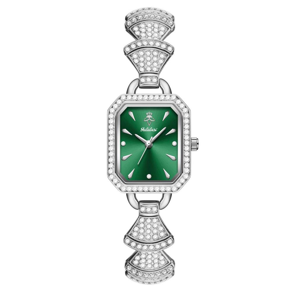 Diamond-Encrusted Square Plate Women'S Watch Light Luxury Bead Gold Women'S Watch Waterproof Temperament Women'S Premium Watch
