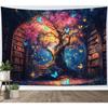 Wandteppich mit blauen Schmetterlingen an der Wand