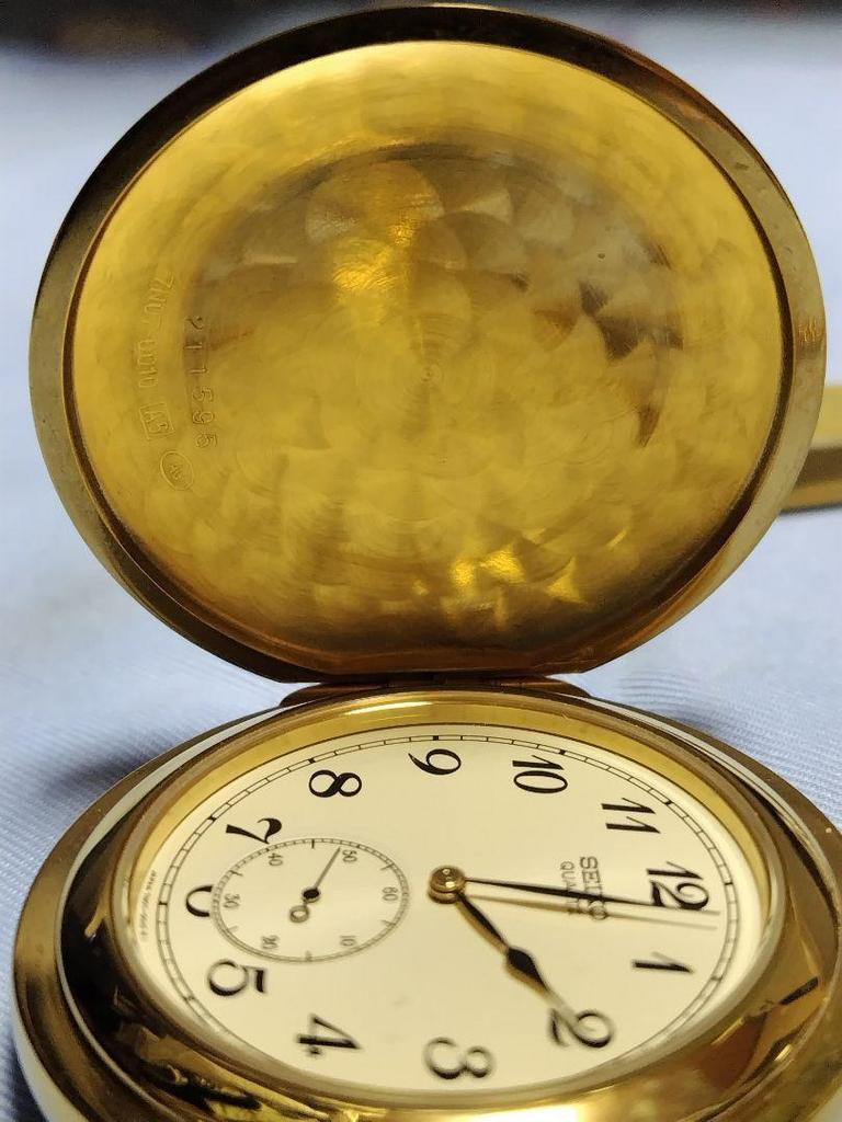 [USED] Seiko Pocket Watch, Gold, Open/close Type