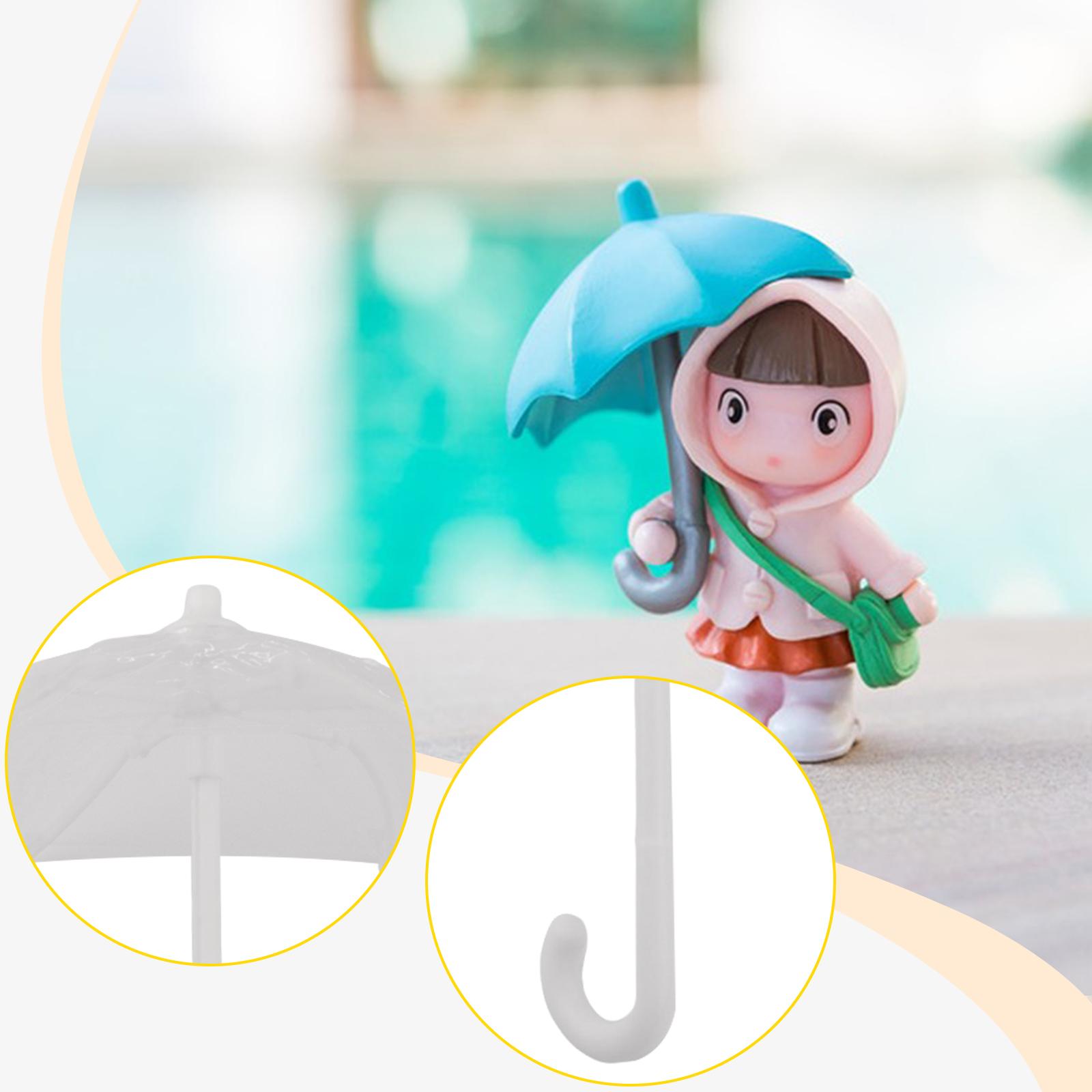 Мини-зонт Мини-прозрачный зонт Кукольное украшение Поделка белый