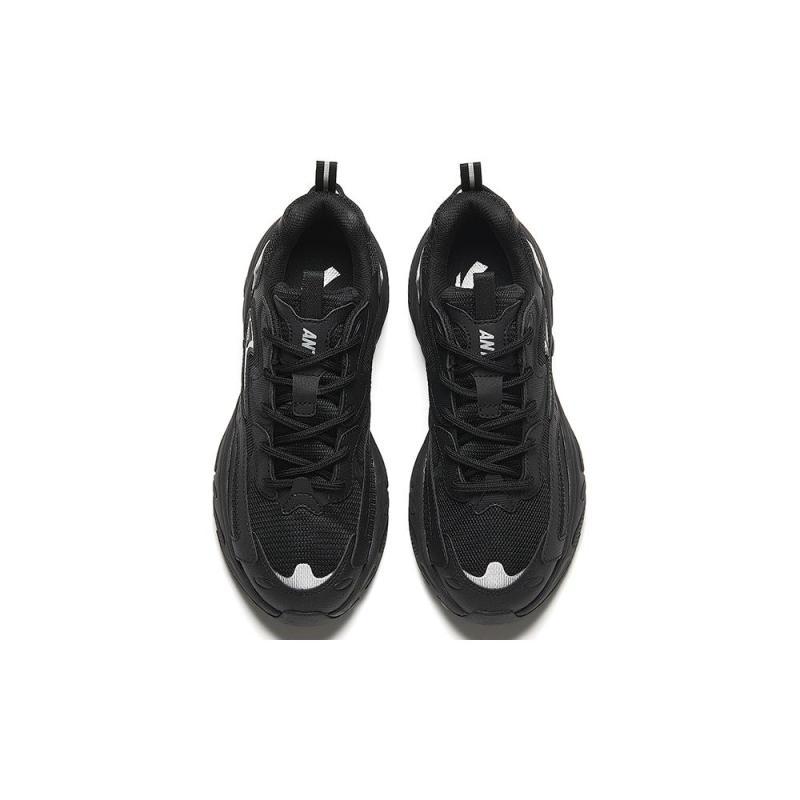 Anta Starlight Cushioning Waterproof Low Top Chunky Sneakers Women's Black Sneakers 922348836-6
