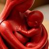 New Mom Gifts 3D Printed Abstract Mother And Baby Sculpture for Nursery Kids Room Home Decor Baby Shower Supplies