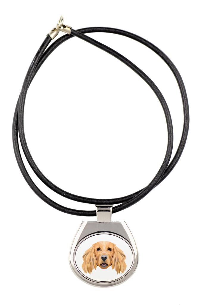 English Cocker Spaniel – Necklace with a geometric design and the inscription "Art-Dog" | Art-Dog