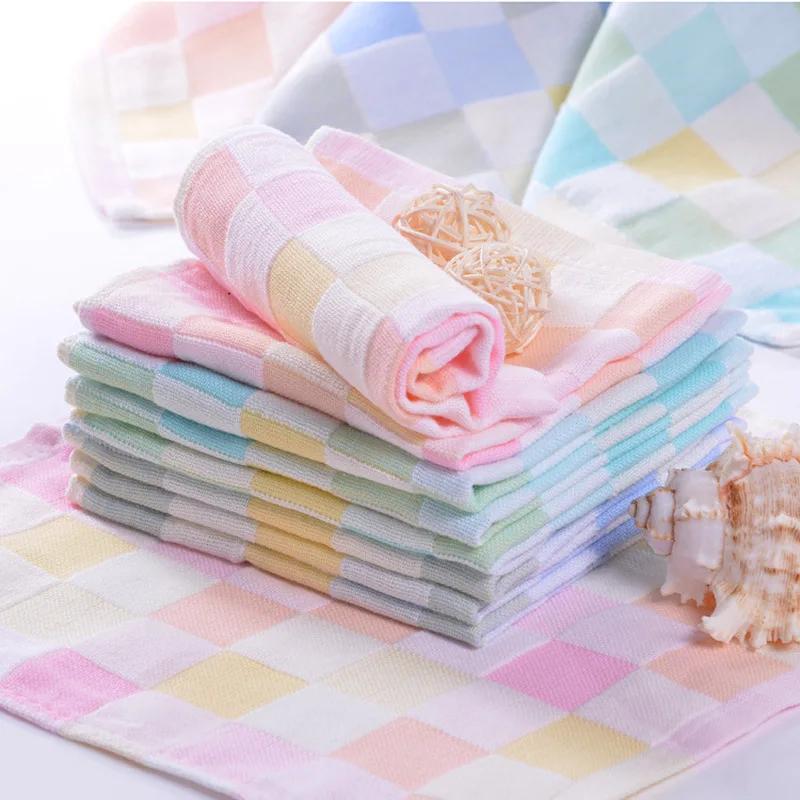 3 Pcs Soft Baby Infant Small Bath Towel Newborn Absorbent Drying Washcloth Feeding Cloth Random Color
