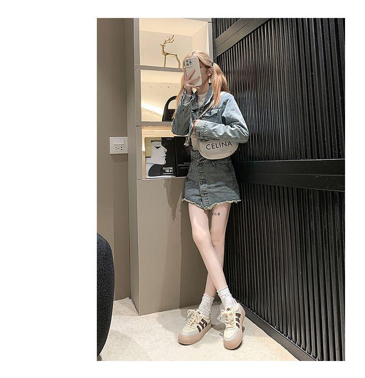 Women's 2025 Retro White Thick-Soled Sneakers: Stylish Height-Increasing Casual Sport Shoes for Summer & Autumn