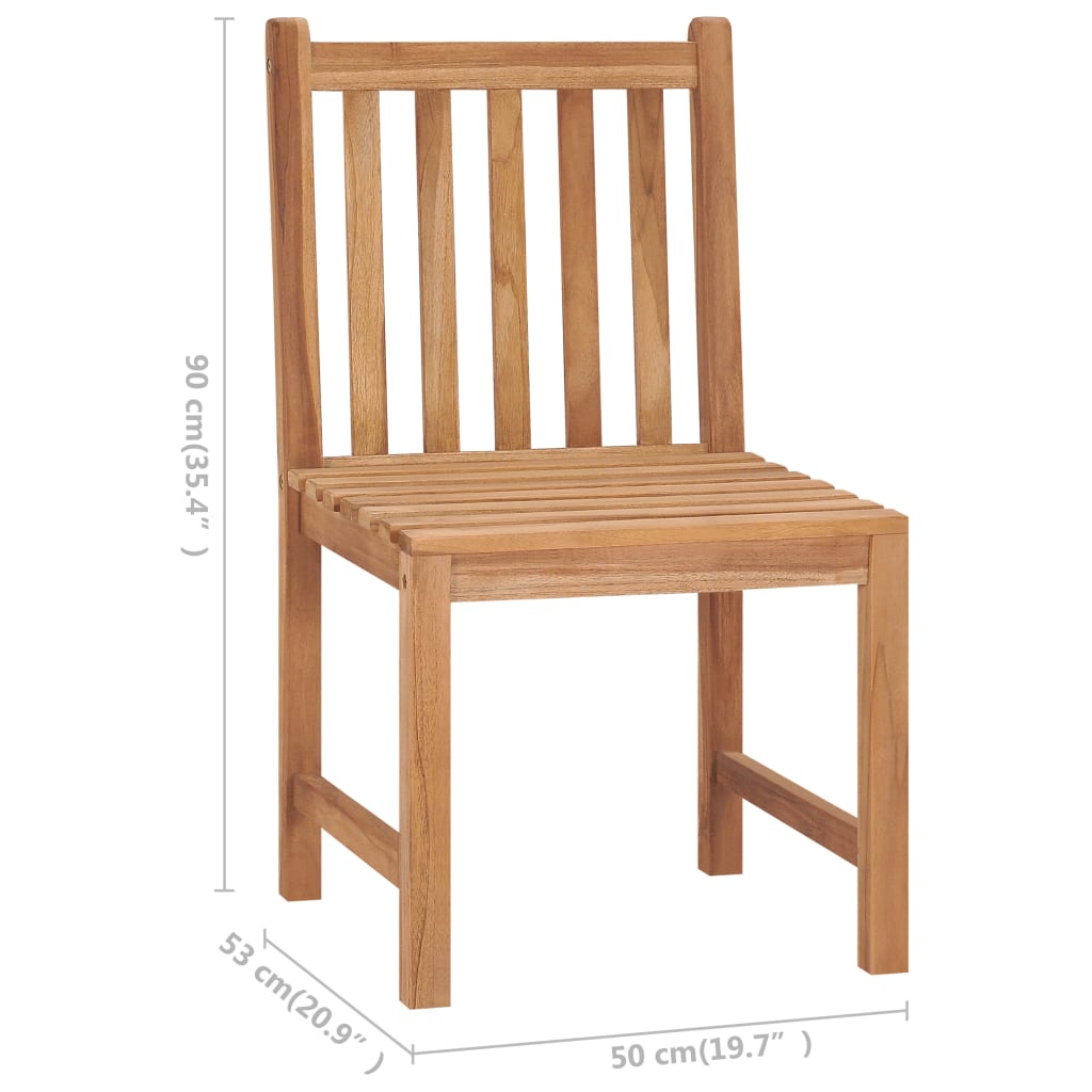 Garden Chairs 8 Pcs with Cushions Solid Teak Wood