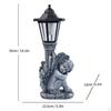 Angel Garden Statue Figurine with Solar Lights Ornament Resin Sculpture for Yard