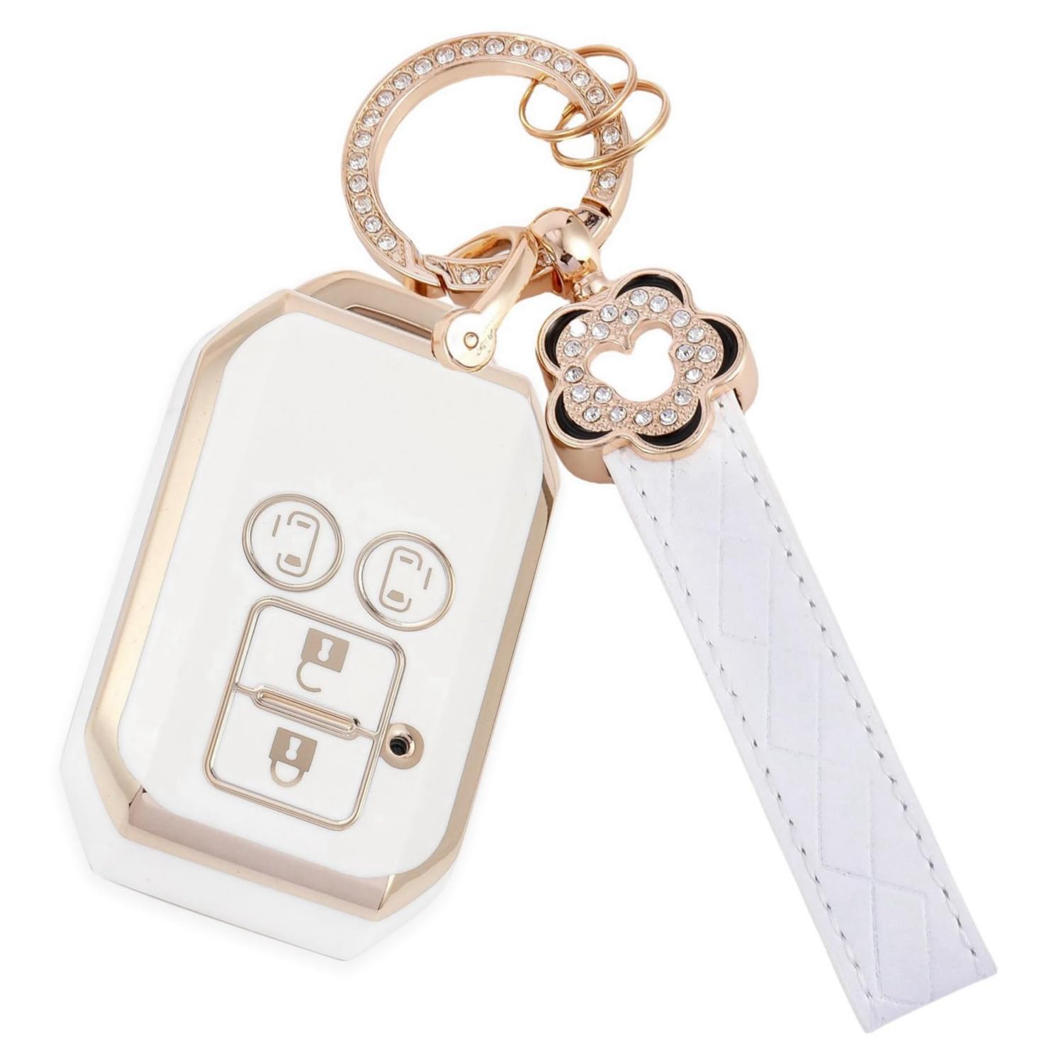 

Nacalikeey Cute Girl Smart Key Case, Plum Blossom, Key Cover, Key Cover, Dustproof, Fashionable Key Case, Sakura Cute, white Width 3cm, length 12cm, белый