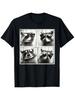 Funny Raccoon Squad Wearing Sunglasses Graphic Tee Cool Animal Lovers Casual Crew Neck T-Shirt