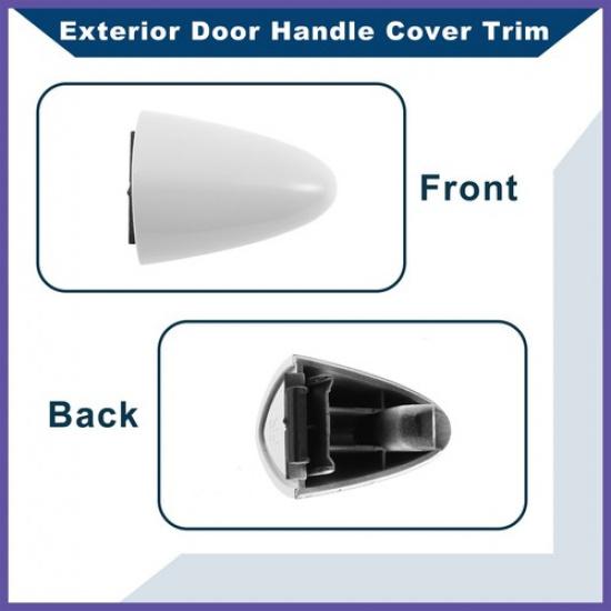 Exterior Door Handle Cover Trim for Kia Optima 11-16 White ABS New