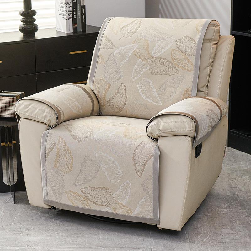 

Summer Ice Shreds Sofa Cushion Universal Single Sofa Cover Chivas Massage Chair Non-Slip Cushion Recliner Armrests Dustproof коричневий