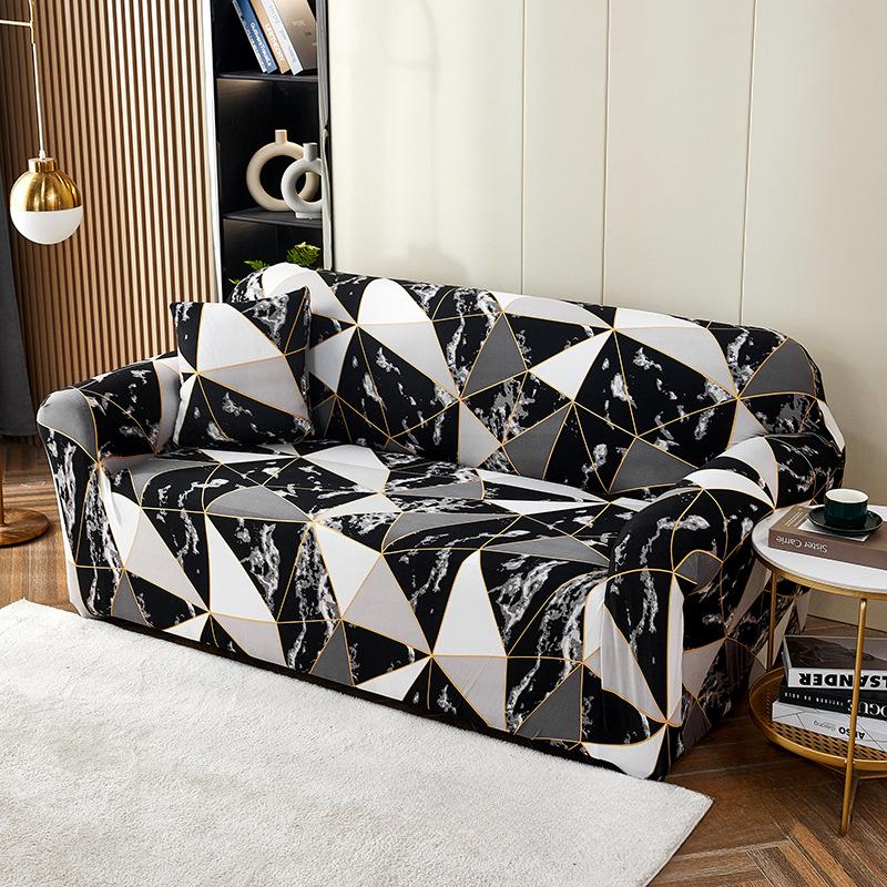 Geometry Plaid Sofa Cover Slipcovers Stretch Sofa Covers for Living Room Elastic Couch Chair Cover Sofa Towel 1/2/3/4-seater