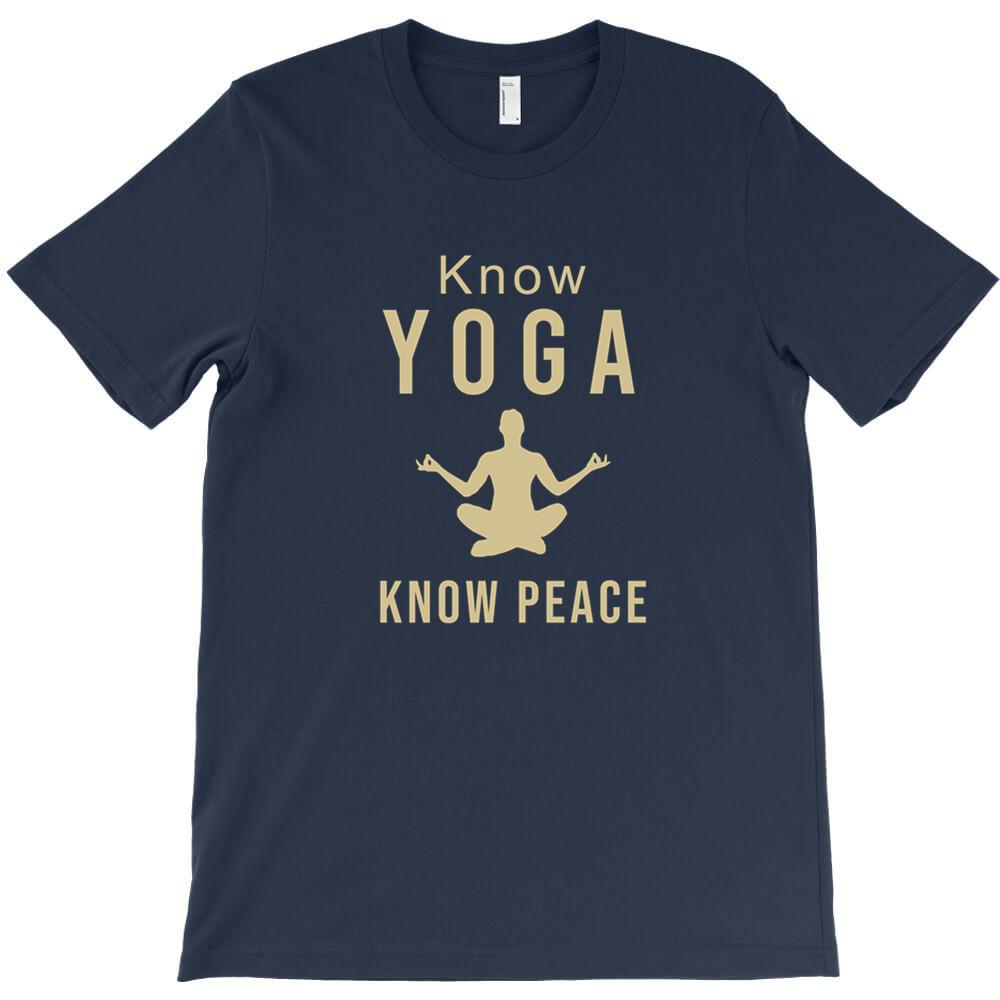 Know Yoga Know Peace T Shirt First Bunny Officer Mens Short Sleeve Shirt T Shirt