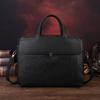 Men's Large Genuine Leather Briefcase: Business Casual Document & Laptop Bag