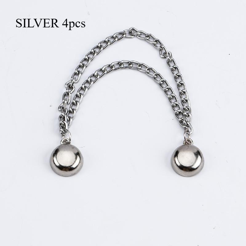 4Pcs/1pc Chain magnetic suction trouser legs anti-smoothing fixing magnet trouser legs without seam length and shortening