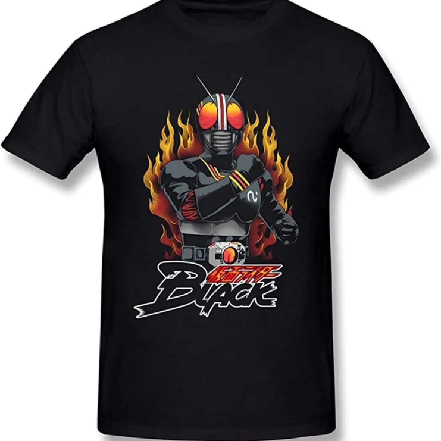 

Kamen Rider-Black T-Shirt Men s Fashion Cotton Short Sleeve Tee XXXXXL чорний
