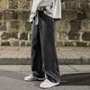 Four Seasons Streetwear Loose Jeans Men Korean Style Fashion Loose Straight Wide Leg Pants Men's Brand Clothing Black Light Blue