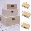 1/3 Stück Holzfarbe Rechteckige Holz-Aufbewahrungsbox Quadratische Klapp-Aufbewahrungsboxen Bastel-Geschenkbox Schmuckbox Organizer-Boxen