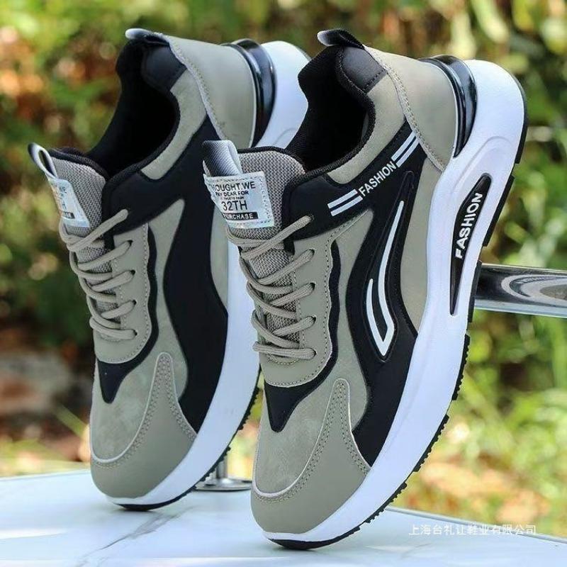 

Мужская обувь весна и осень мужская повседневная обувь новая кожаная беговая обувь нескользящая спортивная обувь мужская водонепроницаемая и нескользящая влагозащитная 38