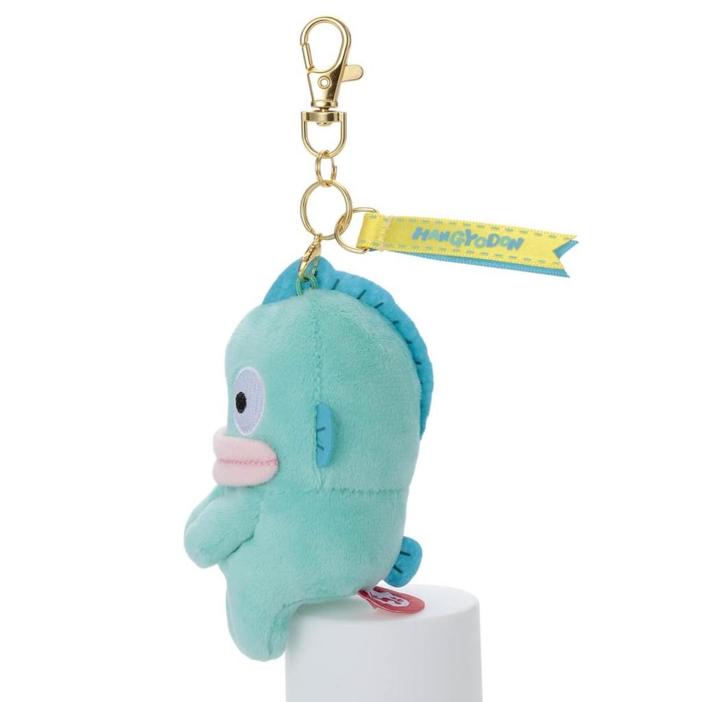 Takara Tomy Arts Sanrio Chokkori-san Hangyodon Key Charm Mascot Plush Keychain Toy Height 9cm