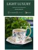 French Pastoral Style Coffee Set: Floral Brocade Cup and Saucer with Teapot - Perfect Gift Item