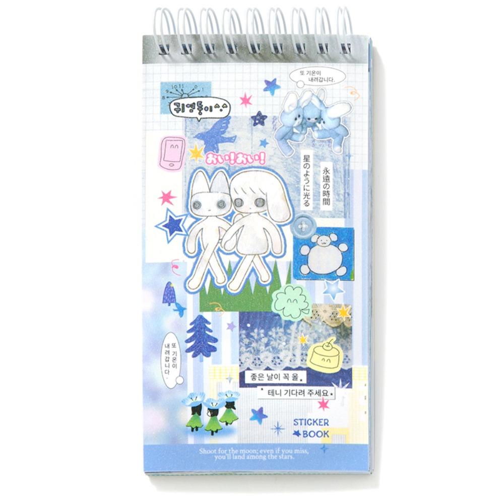 

Книга наклеек серии Wonderful Moments DIY Наклейка для скрапбукинга Милая наклейка для дневника Канцелярские принадлежности синий