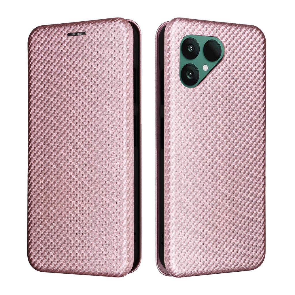 For Fairphone 6 Case Carbon Fiber Texture Drop-Proof PU Leather Phone Cover