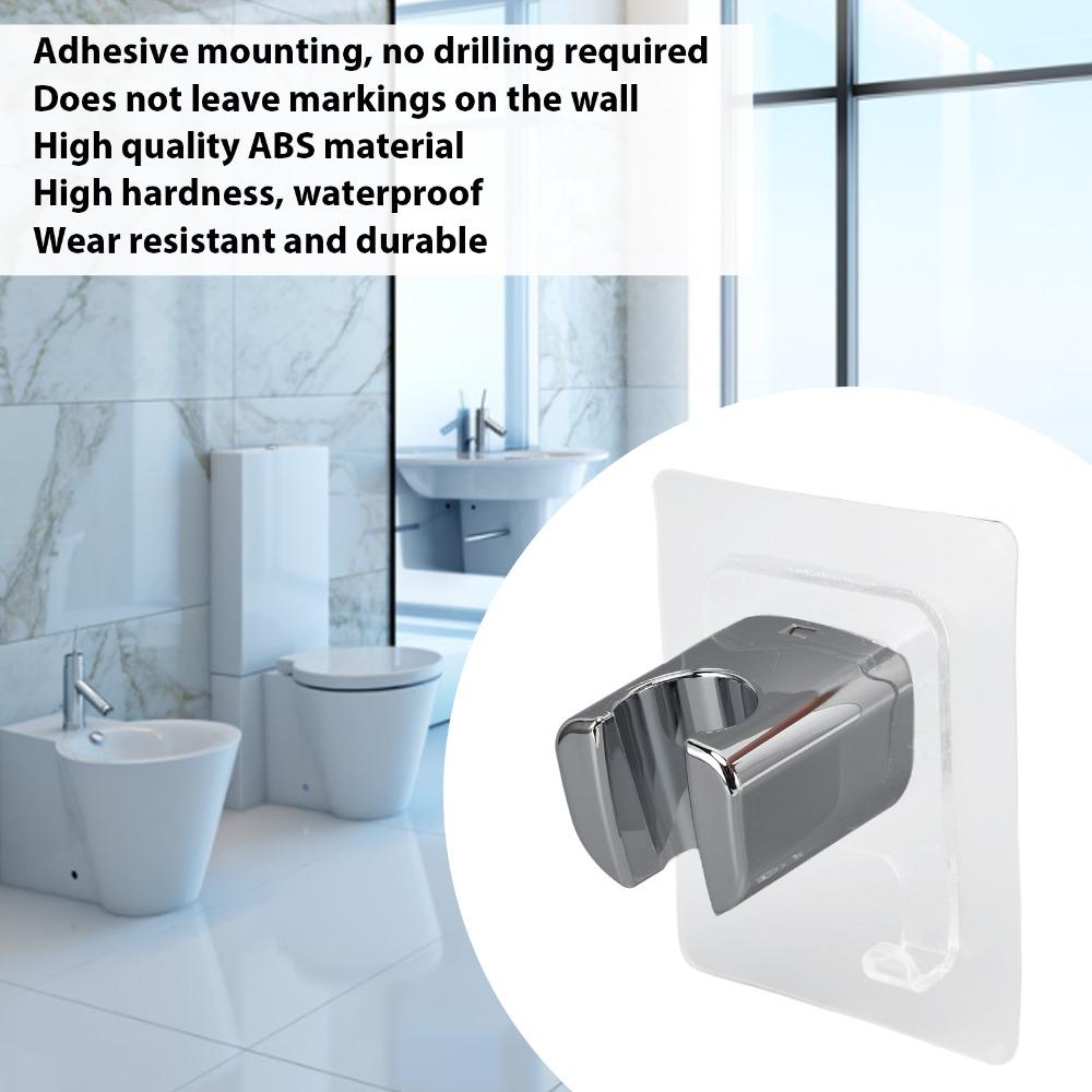 Adhesive Shower Head Holder ABS Material Shower Sprayer Hanger Shower Head Accessory  Home Use
