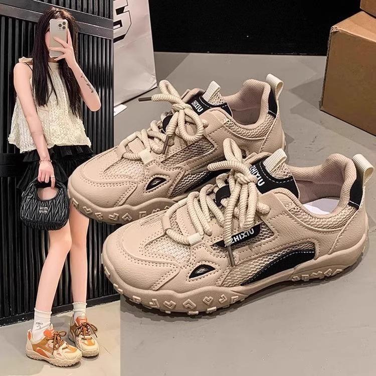 Retro Women's Spring Mesh Daddy Shoes Sports Casual