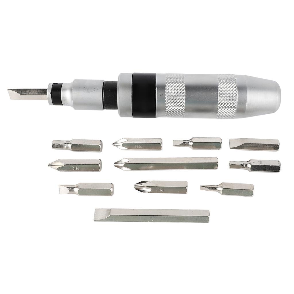 Kit Șurubelniță cu Impact 13 Buc. 12 Biți Șurubelniță cu Impact Manuală Multifuncțională pentru Întreținere