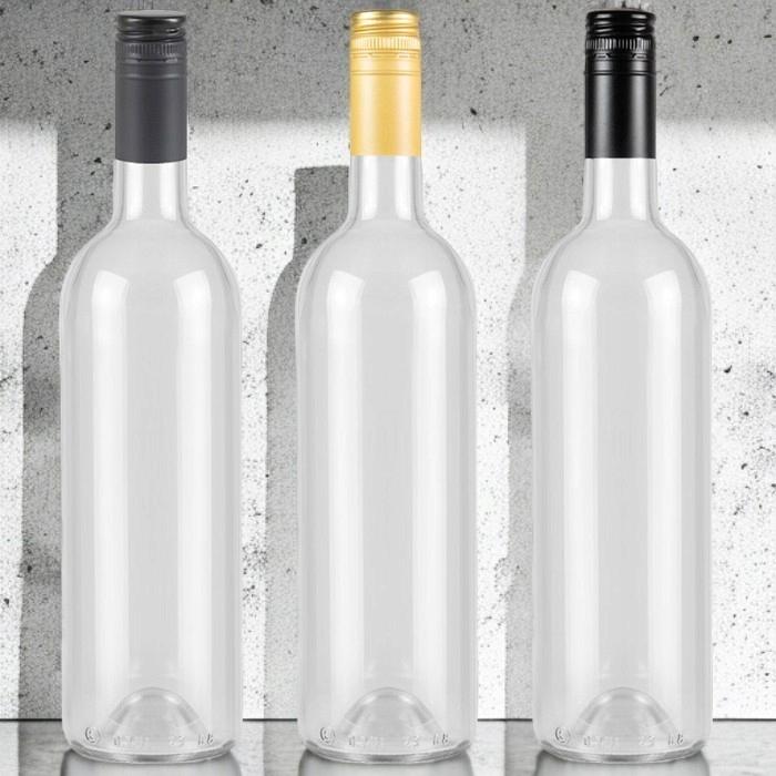 10x Bottiglia Per Vino 750ml Trasparente Bottiglie Per Vino Succo 0,75L Con Tappo A Vite
