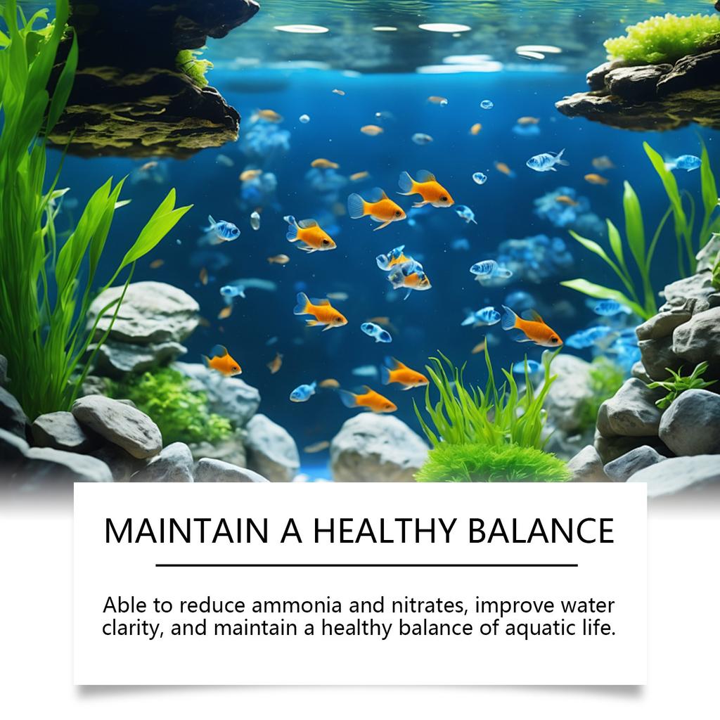 Aquarium Algaecide Fish Tank Water Cleaner Reduces Waste Sludge Restores Water Growth 100ML