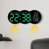 New living room wall clock digital LED electronic clock with lighting multi-function alarm clock temperature with remote control 2808