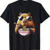 Fashion Cool Capybara Cute Animal Men Graphic T Shirts High Street Trend Short Sleeve Tshirt Men Women Casual Loose Tshirts