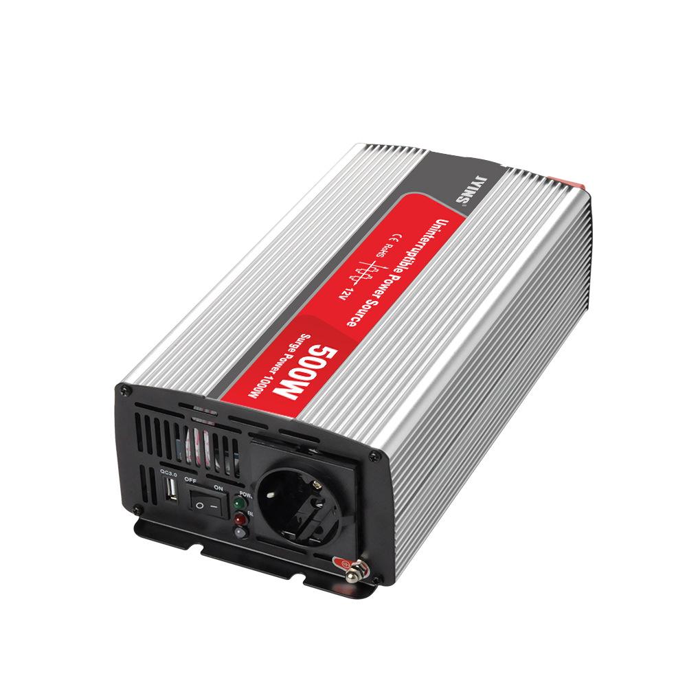 500W Modified Sine Wave Power Inverter with Charger for Home, Car, and Solar Systems