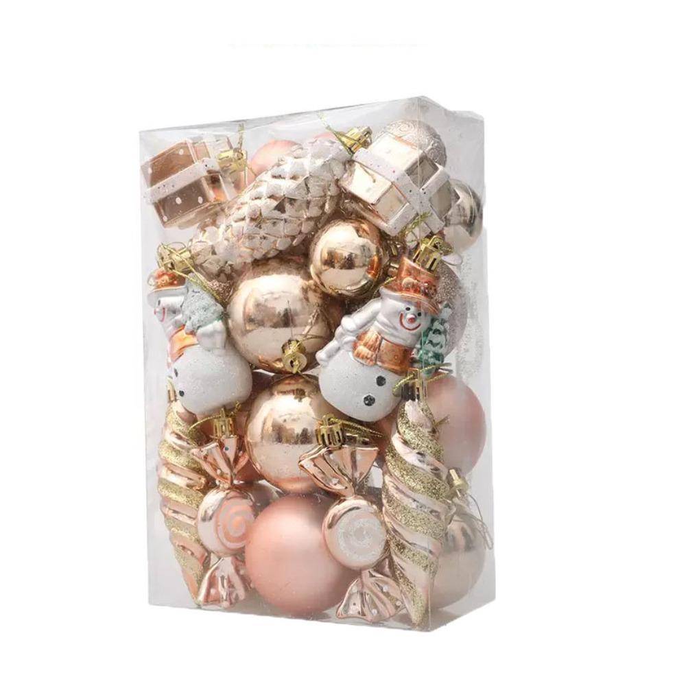29/20Pcs Star Xmas Tree Hanging Ornaments Champagne Merry Christmas Decorations  Home New Year Decor