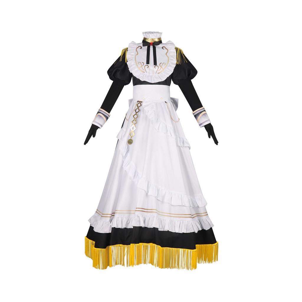 Playing Death Game To Put Food On The Table Cosplay Costume Red Girl Maid Dress For Anime Role Play