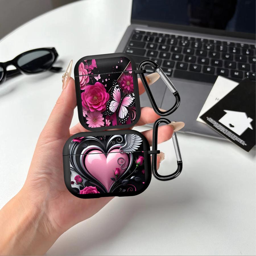 Pink Heart Shape Case For Airpods Pro3 Pro 2 4 3 Pro2 1 Earphone Cases Cover