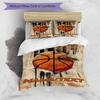 3PC Custom Name "Dynamic Basketball Artwork" Bedding Set Printed  Bedding Set Duvet Cover Closure Includes 1 Duvet Cover & 15 Pillowcases for Bedroom