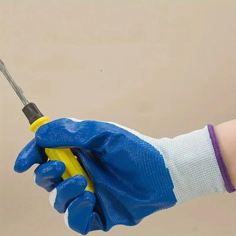 1 Pair Rubber Dip Glue Rubber Skin Work Gloves Thin Latex Non-Slip Wear-Resistant Thickened Thin Gloves Labor Protection Gloves