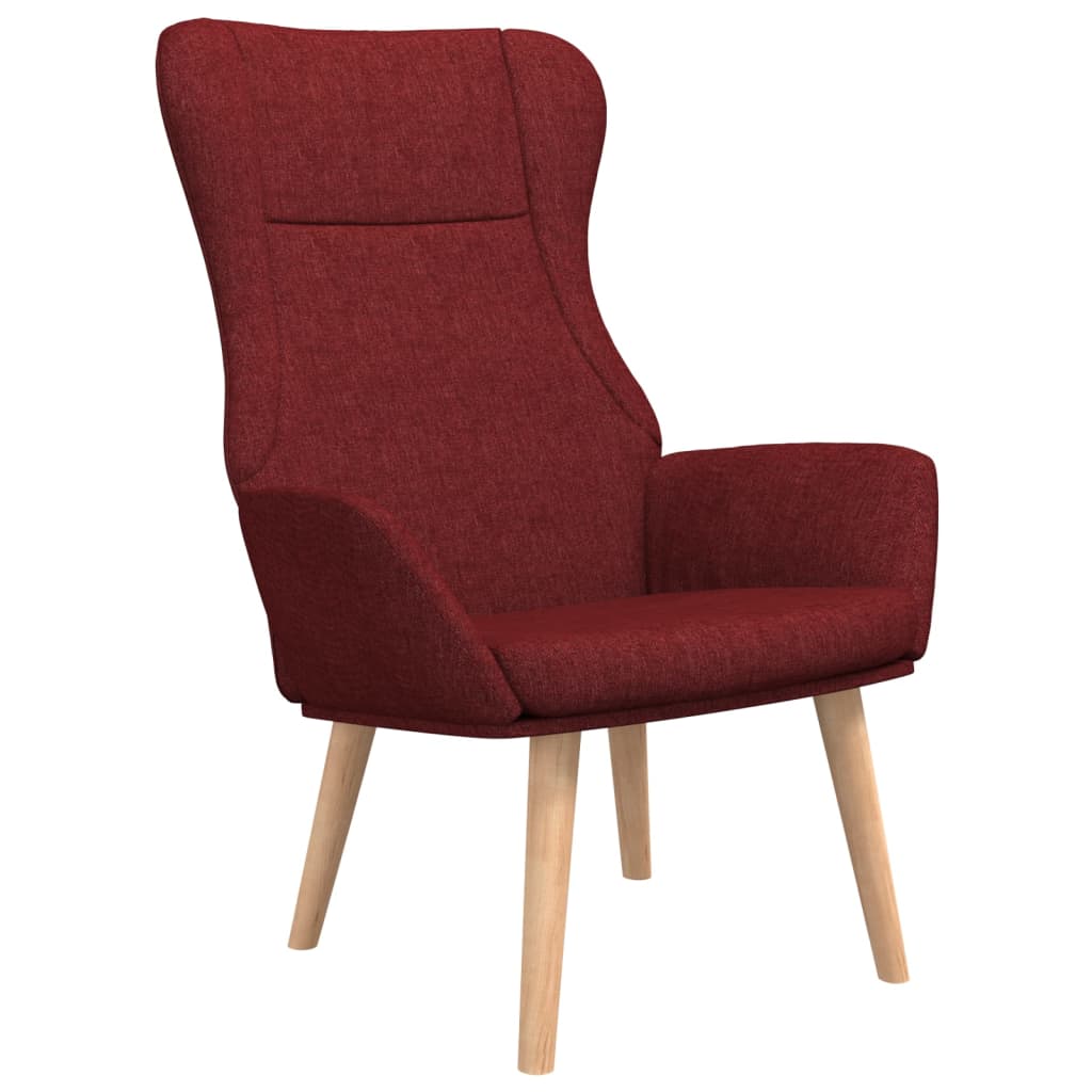 Recliner Chair Fabric Wine Red