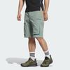 Adidas Campyx Logo Print Mid-Rise Fitted Outdoor Sports Shorts Men Shorts Silver Gray Green IC1964