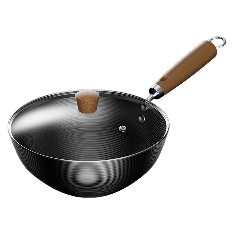 Zhishi Traditional Iron Flat-Bottom Wok